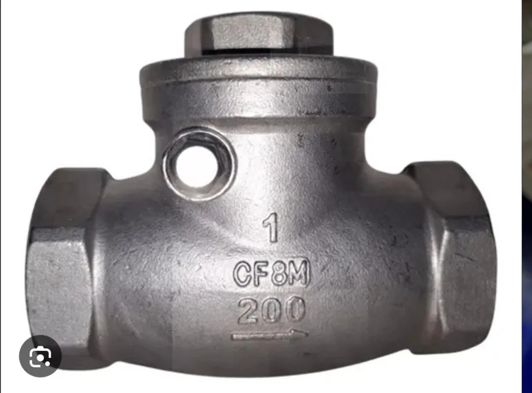 VALVULA CHECK HORIZONTAL 1 ACERO INOXIDABLE