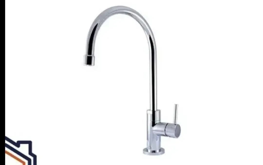 LLAVE CROMADA INDIVIDUAL DE ACERO INOXIDABLE PARA FREGADERO CUELLO CISNE SF-35231-C ALTO