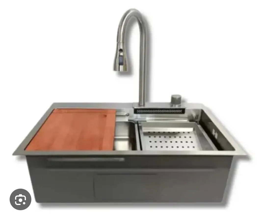 FREGADERO TODO EN 1 -GRIS PLOMO 68 CM AQUAFINA