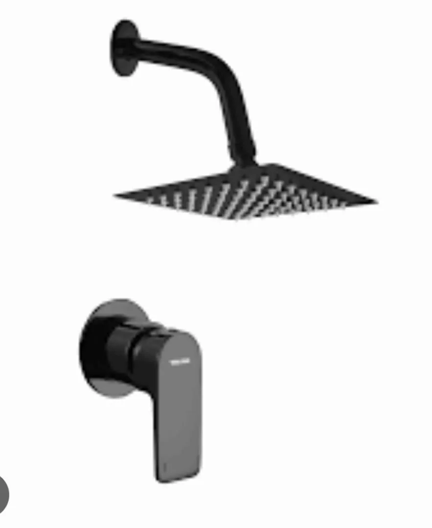 JUEGO DE DUCHA  CUADRADA 6" NEGRO SP-90103-N