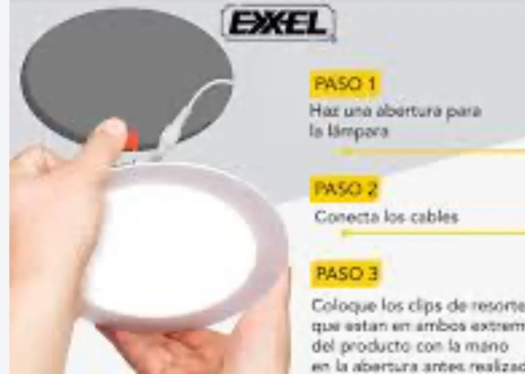 LAMPARA LED REDONDA DE EMPOTAR DE 12W EXXEL