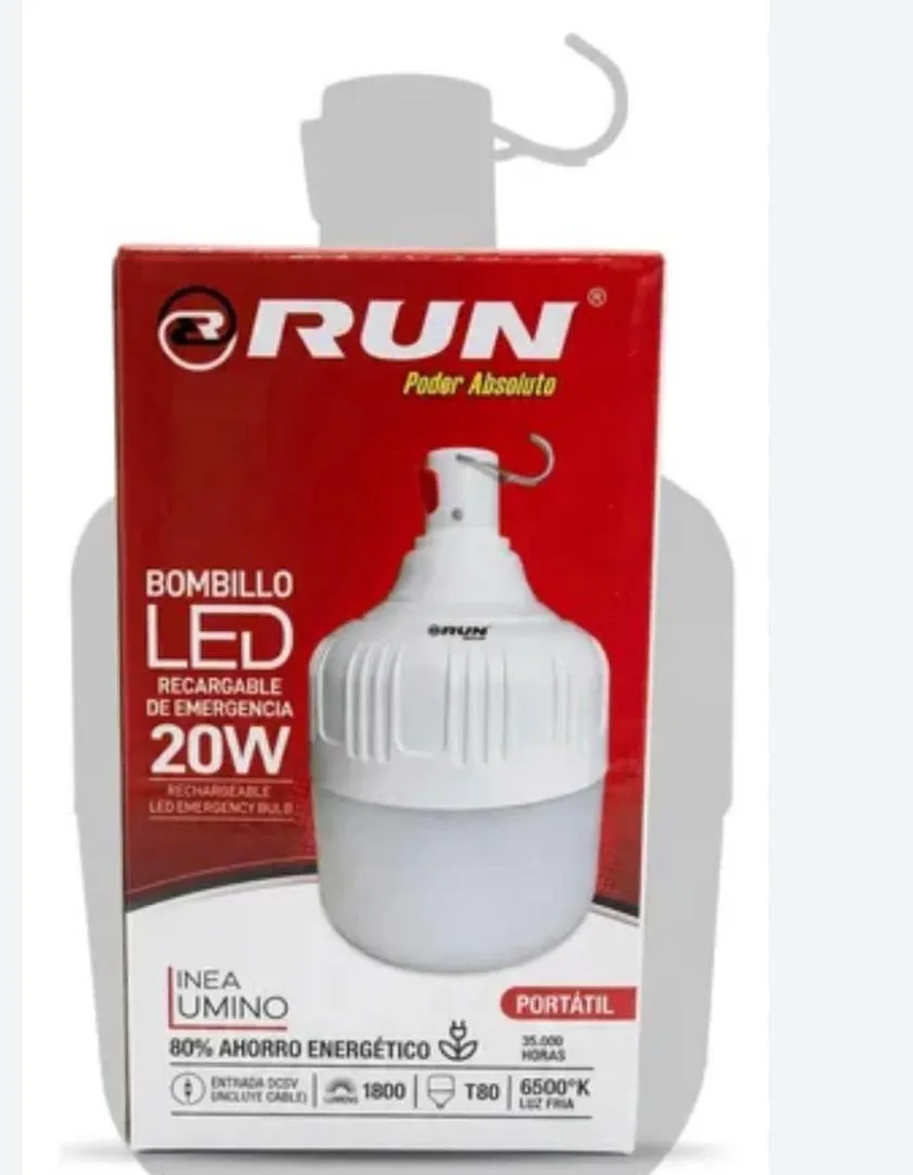 BOMBILLO LE RECARGABLE DE EMERGENCIA DE 20W