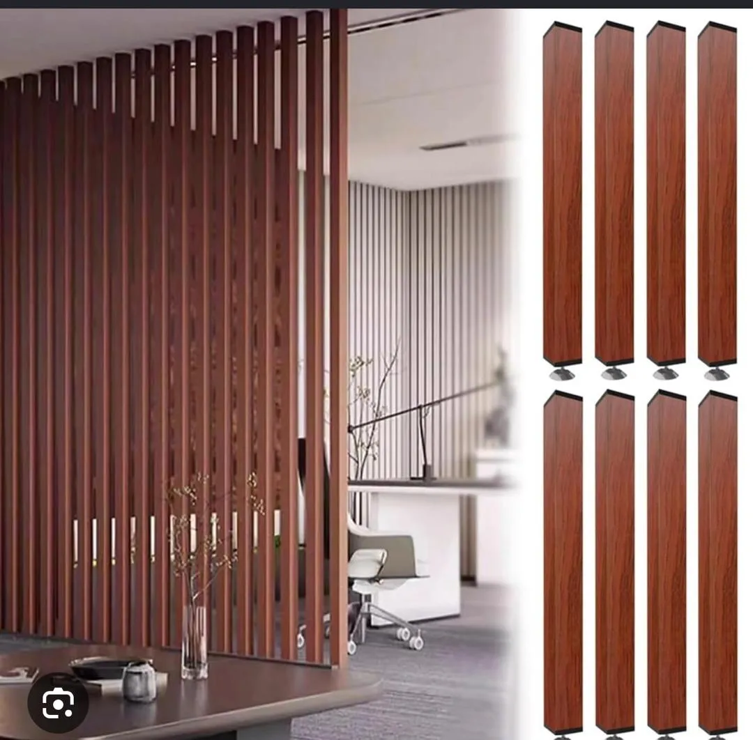 TUBO CUADRADO DE ALUMINIO COLOR WENGUE  40 X 80 X 0,80