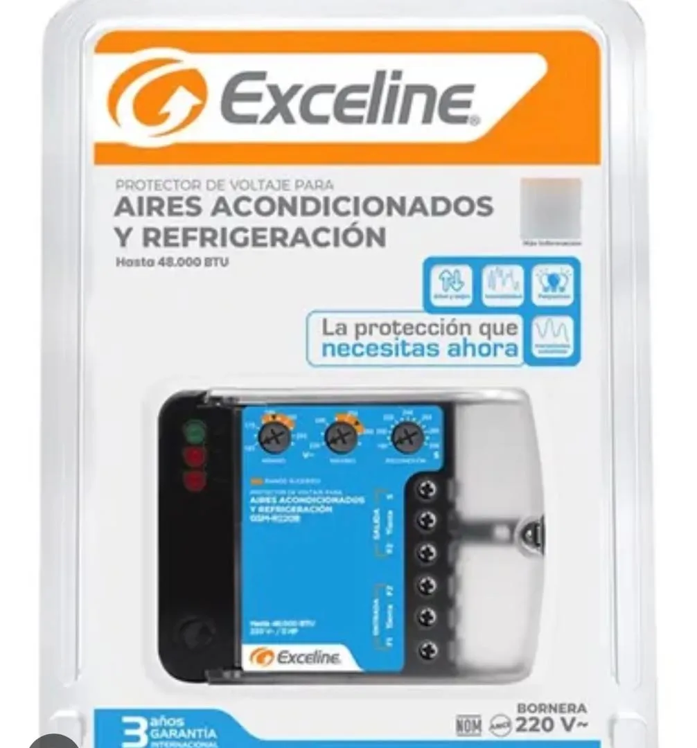 PROTECTOR VOLTAJE REFRIGERACION BORNERA 220V EXELINE